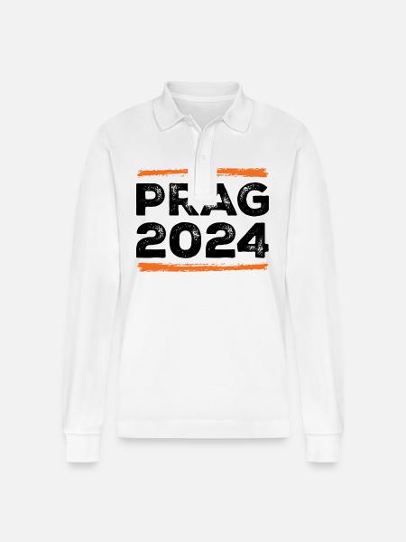 Devis Prague 2024 - Polo à manches longues bio PREPSTER Stanley/Stella Unisexe - blanc