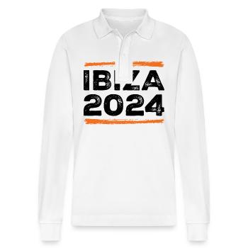 Devis Ibiza 2024 - Polo à manches longues bio PREPSTER Stanley/Stella Unisexe - blanc - Devant - Anna (173cm) & Nico (186cm)