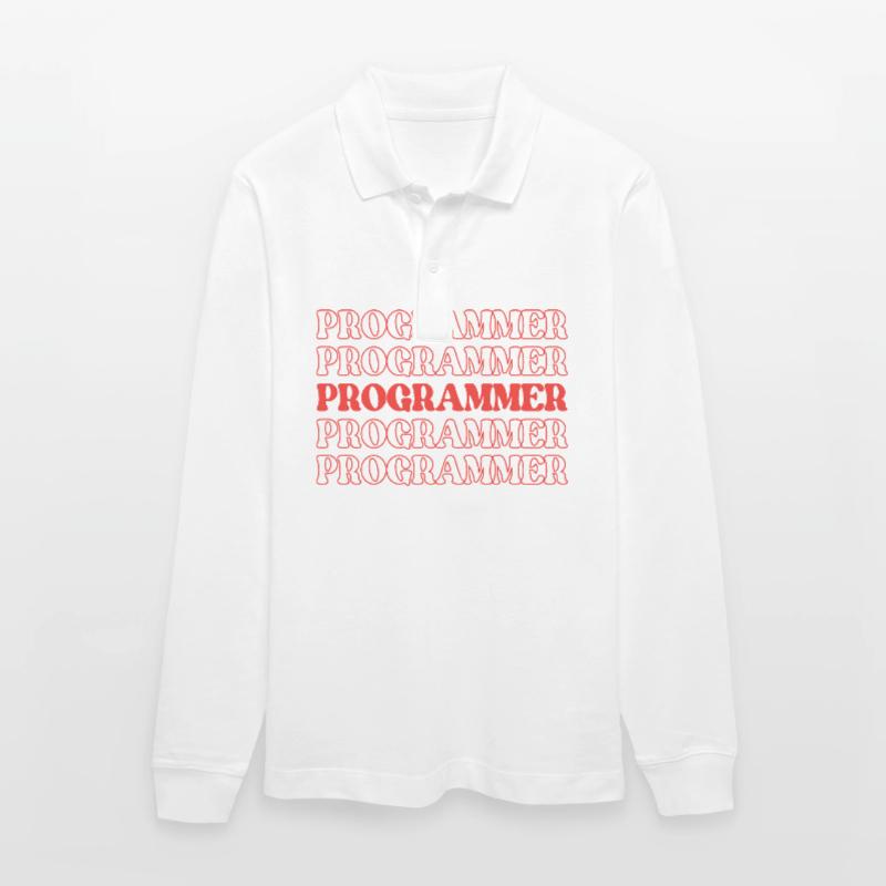 Programmer Coder Developer Coder Software Engineer Stanley/Stella Organic Unisex Long-Sleeved Polo Shirt Prepster