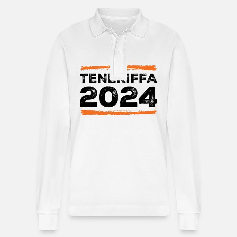 Teneriffa 2024 Spruch - Stanley/Stella Unisex Bio-Langarm-Poloshirt Prepster - Weiß