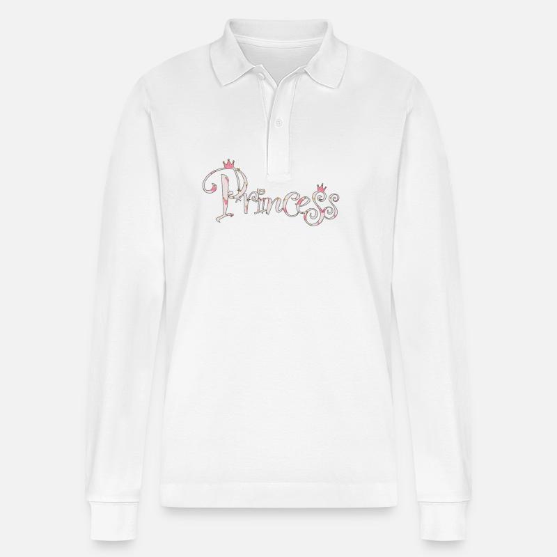 Princesse - Polo à manches longues bio PREPSTER Stanley/Stella Unisexe - blanc