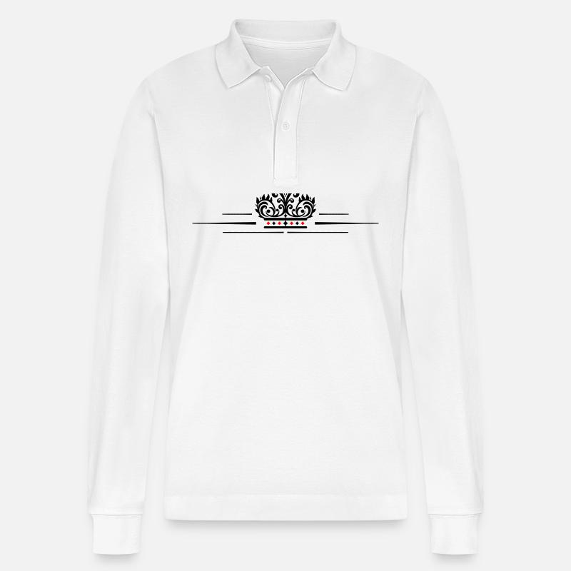Krone Icon - Stanley/Stella Unisex Bio-Langarm-Poloshirt Prepster - Weiß