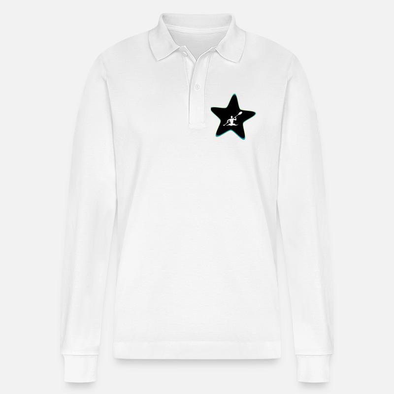 Kajak Stern - Stanley/Stella Unisex Bio-Langarm-Poloshirt Prepster - Weiß