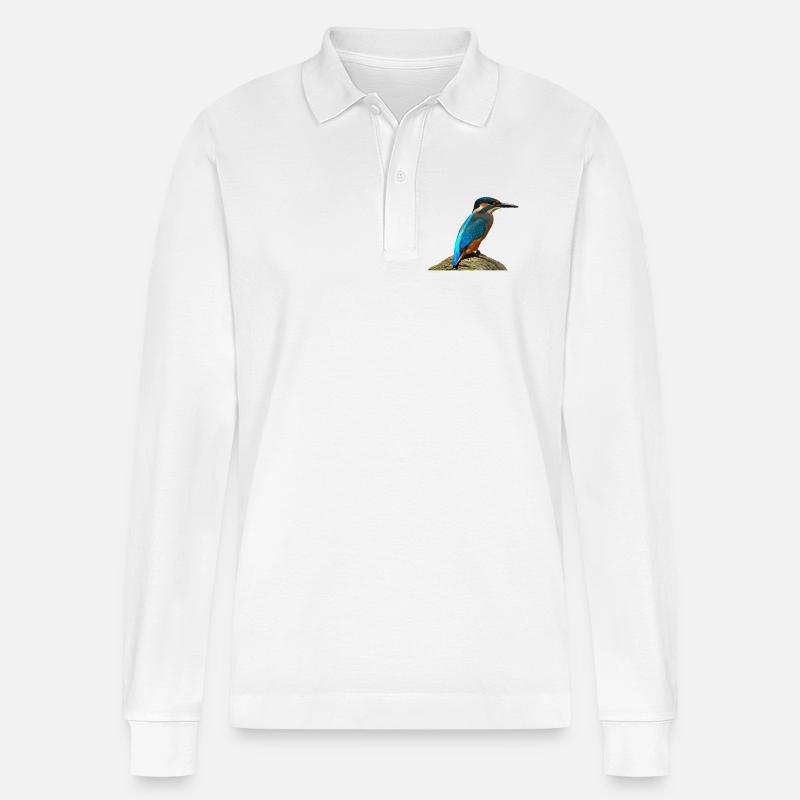 Kingfisher - Stanley/Stella Unisex Bio-Langarm-Poloshirt Prepster - Weiß