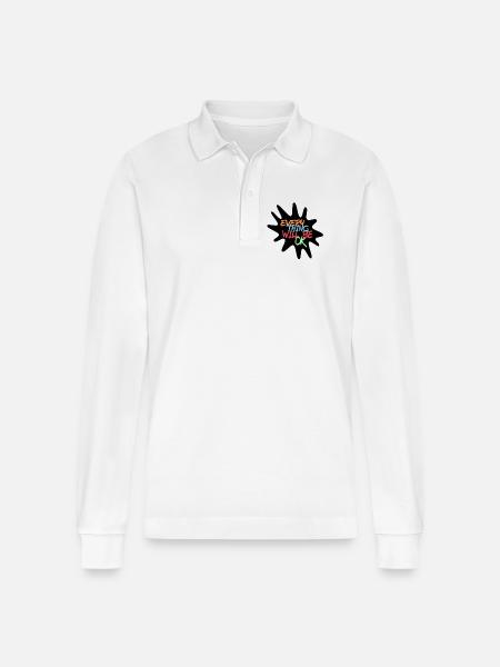 Alles wird gut! Alles wird gut # - Stanley/Stella Unisex Bio-Langarm-Poloshirt Prepster - Weiß