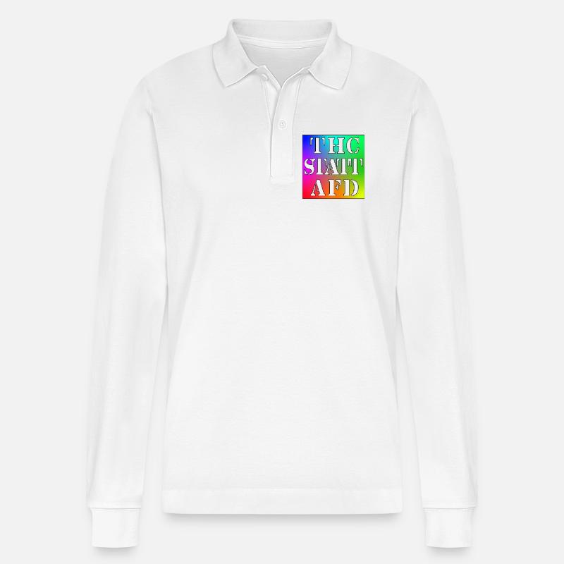 THC STATT AFD - Stanley/Stella Unisex Bio-Langarm-Poloshirt Prepster - Weiß