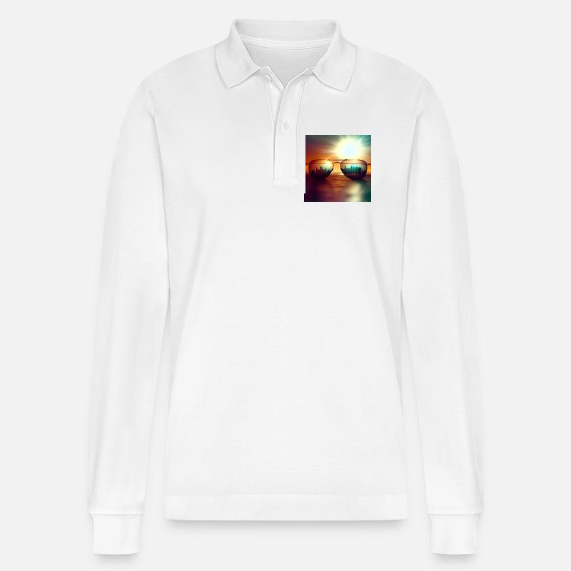 Skyline - Stanley/Stella Unisex Bio-Langarm-Poloshirt Prepster - Weiß