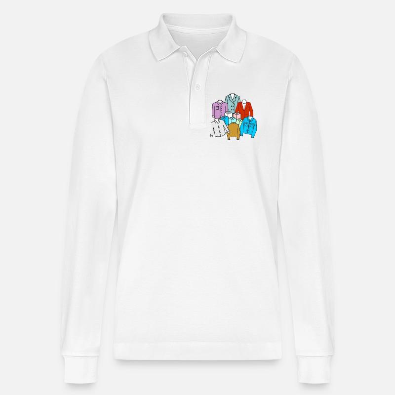 Bekleidungsgeschäft 03 - Stanley/Stella Unisex Bio-Langarm-Poloshirt Prepster - Weiß