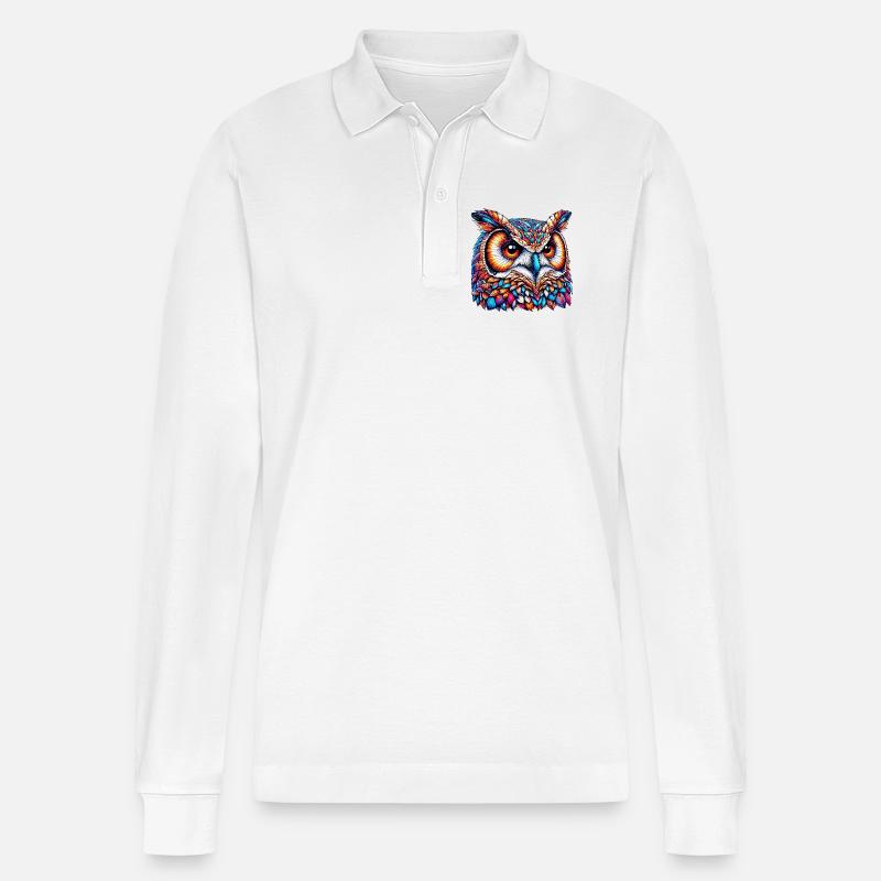 Hibou - Polo à manches longues bio PREPSTER Stanley/Stella Unisexe - blanc