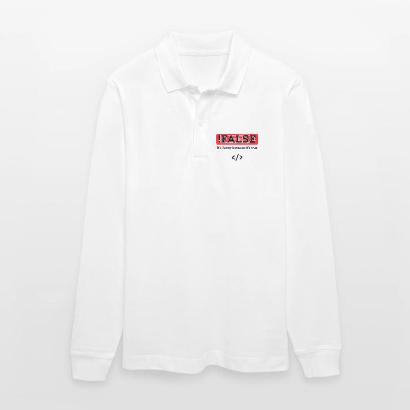 Code Debug Programmierer Developer Lustige Sprüche Stanley/Stella Unisex Bio-Langarm-Poloshirt Prepster