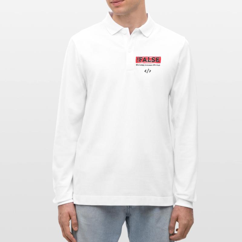 Code Debug Programmierer Developer Lustige Sprüche Stanley/Stella Unisex Bio-Langarm-Poloshirt Prepster