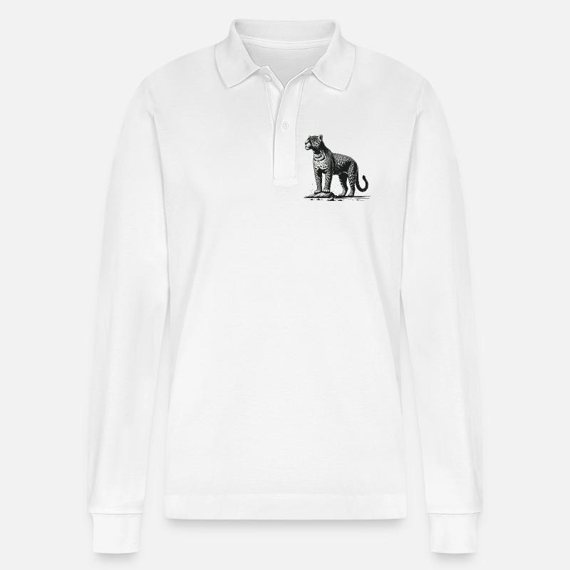 Jaguar - Stanley/Stella Unisex Bio-Langarm-Poloshirt Prepster - Weiß