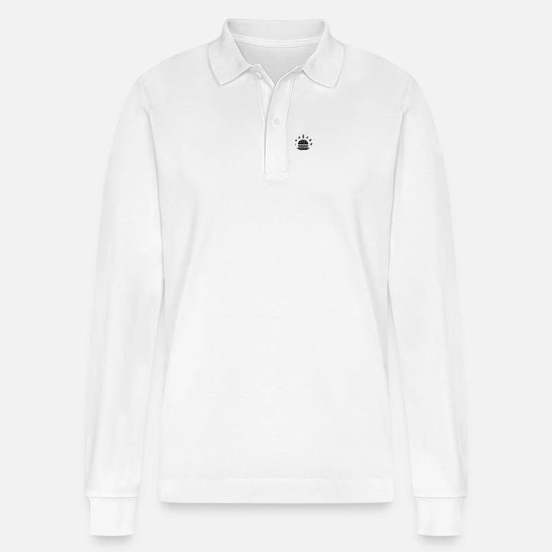 Burger - Stanley/Stella Unisex Bio-Langarm-Poloshirt Prepster - Weiß