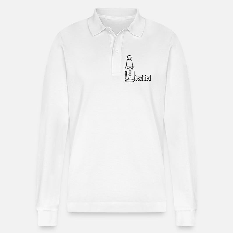 ABSCHIEDSPARTY ABSCHIED BIER - Stanley/Stella Unisex Bio-Langarm-Poloshirt Prepster - Weiß