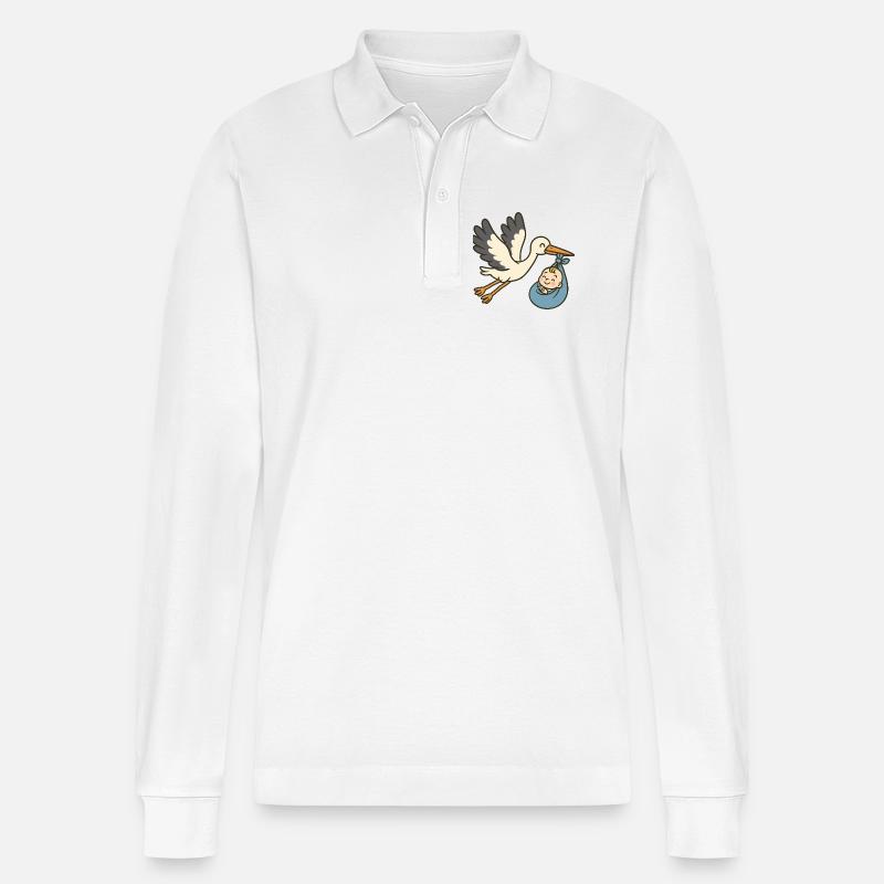 Peaceful Arrival - Stanley/Stella Unisex Bio-Langarm-Poloshirt Prepster - Weiß