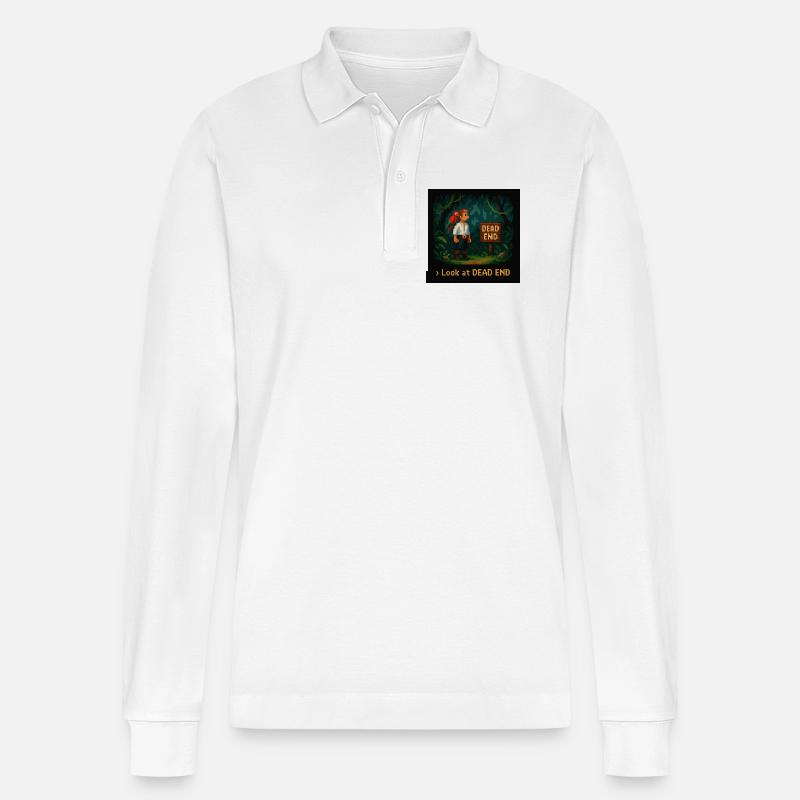Look at Dead End - Stanley/Stella Unisex Bio-Langarm-Poloshirt Prepster - Weiß