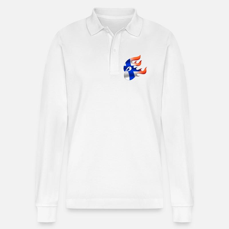 Drapeau de la Finlande - Finlande - Ninja - Polo à manches longues bio PREPSTER Stanley/Stella Unisexe - blanc