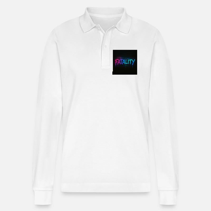 Fatality_Graph - Stanley/Stella Unisex Bio-Langarm-Poloshirt Prepster - Weiß