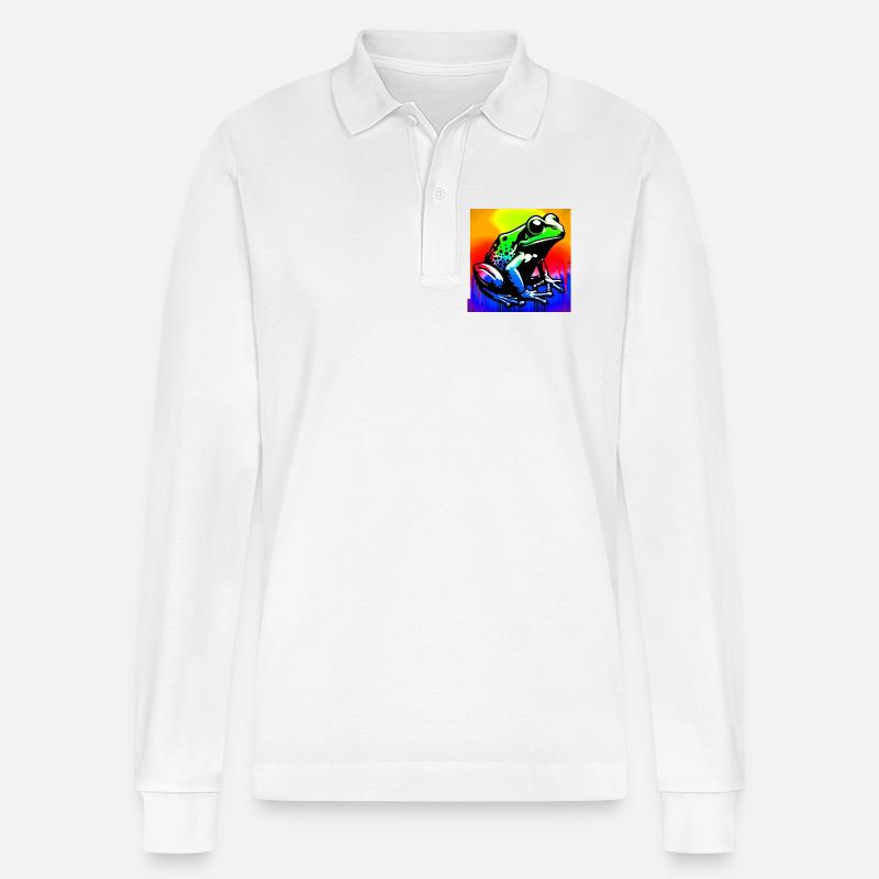 Frosch - Stanley/Stella Unisex Bio-Langarm-Poloshirt Prepster - Weiß