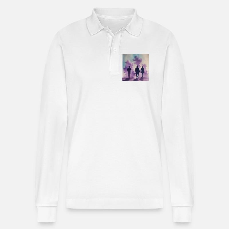 Meine dunkle Seite - Stanley/Stella Unisex Bio-Langarm-Poloshirt Prepster - Weiß