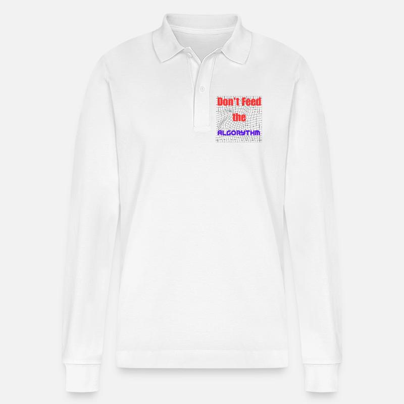 Motivation, Algorithmen zu schlagen - Stanley/Stella Unisex Bio-Langarm-Poloshirt Prepster - Weiß