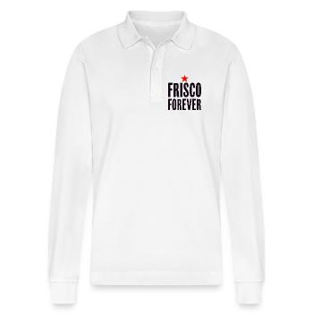 Frisco Forever San Francisco City Love - Polo à manches longues bio PREPSTER Stanley/Stella Unisexe - blanc - Devant - Anna (173cm) & Nico (186cm)