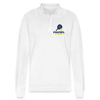 Design du maillot du Padel Coach Sports Club - Polo à manches longues bio PREPSTER Stanley/Stella Unisexe - blanc - Devant - Anna (173cm) & Nico (186cm)