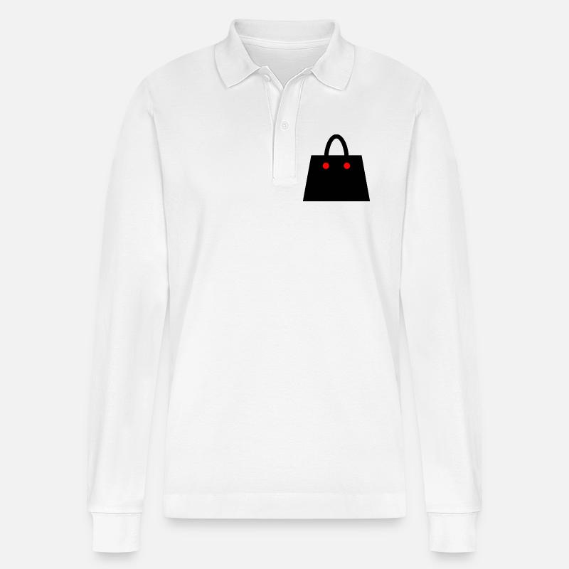 Handtasche - Stanley/Stella Unisex Bio-Langarm-Poloshirt Prepster - Weiß