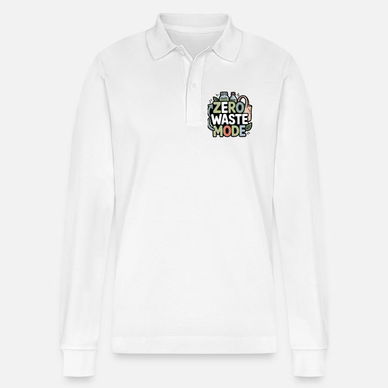 zero-waste-mode - Stanley/Stella Unisex Bio-Langarm-Poloshirt Prepster - Weiß
