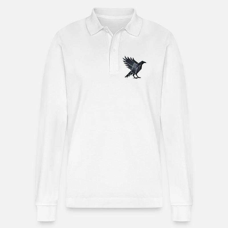 Schwarzer Rabe - Stanley/Stella Unisex Bio-Langarm-Poloshirt Prepster - Weiß