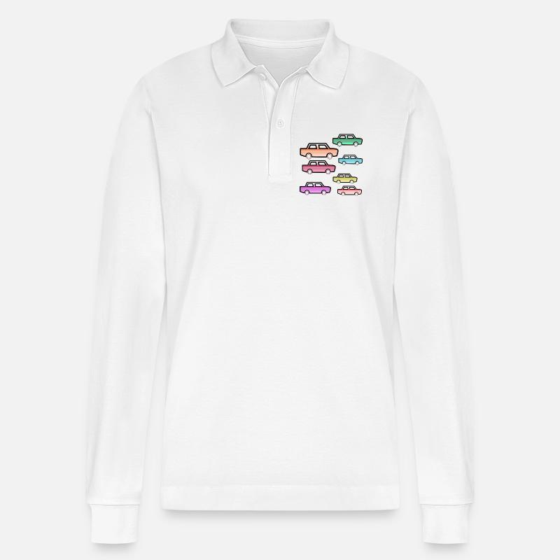 Autos - Stanley/Stella Unisex Bio-Langarm-Poloshirt Prepster - Weiß