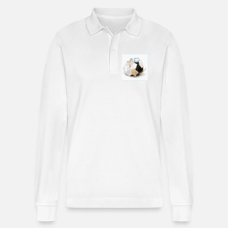 The Ball - Stanley/Stella Unisex Bio-Langarm-Poloshirt Prepster - Weiß