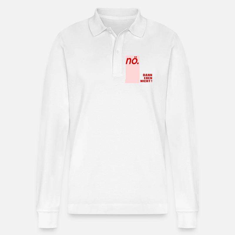 Ablehung Schnippisch Nein - Stanley/Stella Unisex Bio-Langarm-Poloshirt Prepster - Weiß