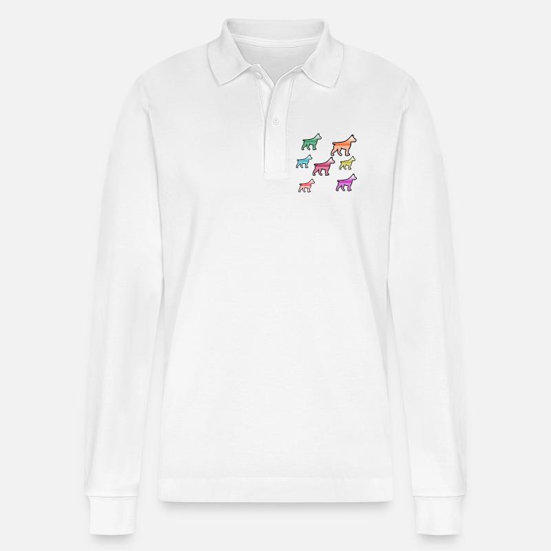 Hunde - Stanley/Stella Unisex Bio-Langarm-Poloshirt Prepster - Weiß