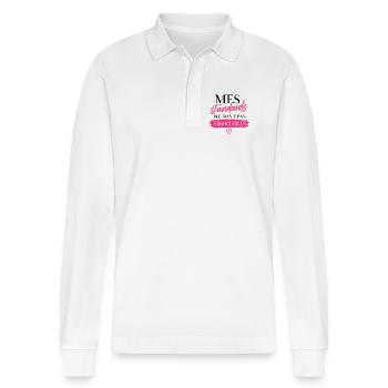 Mes standards ne sont pas négociables - Polo à manches longues bio PREPSTER Stanley/Stella Unisexe - blanc - Devant - Anna (173cm) & Nico (186cm)