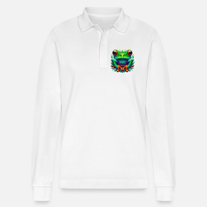 Frosch - Stanley/Stella Unisex Bio-Langarm-Poloshirt Prepster - Weiß