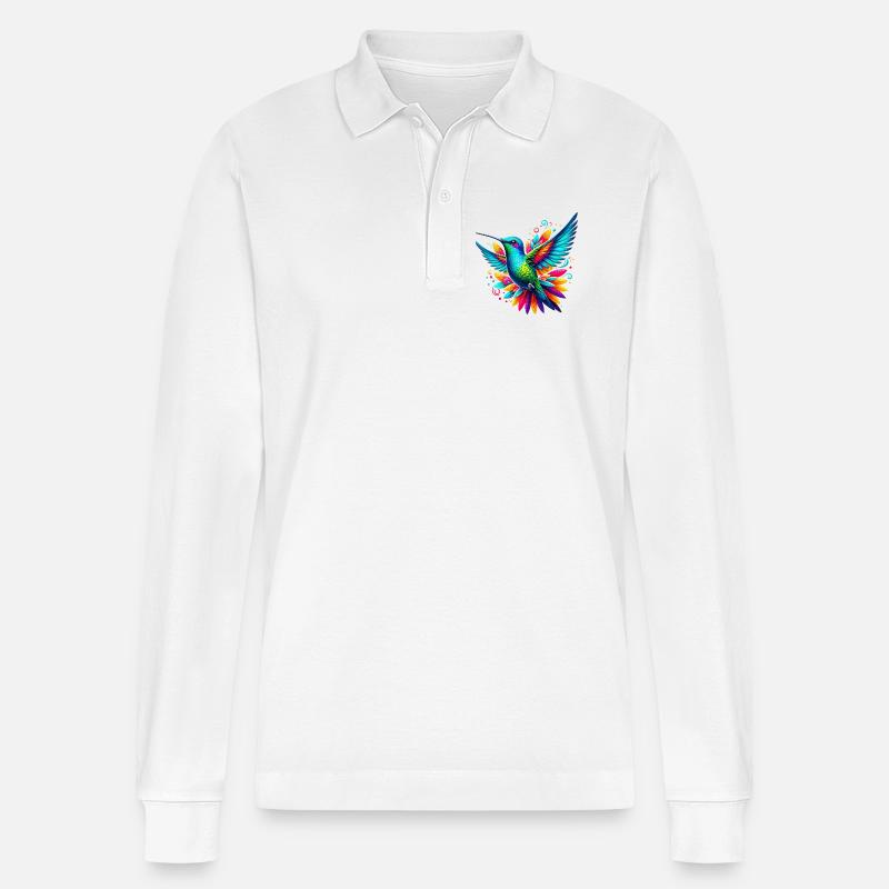 Colibri - Polo à manches longues bio PREPSTER Stanley/Stella Unisexe - blanc