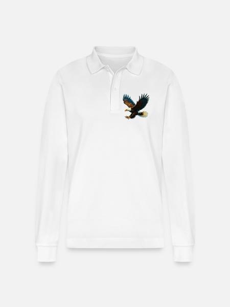 Aigle - Polo à manches longues bio PREPSTER Stanley/Stella Unisexe - blanc