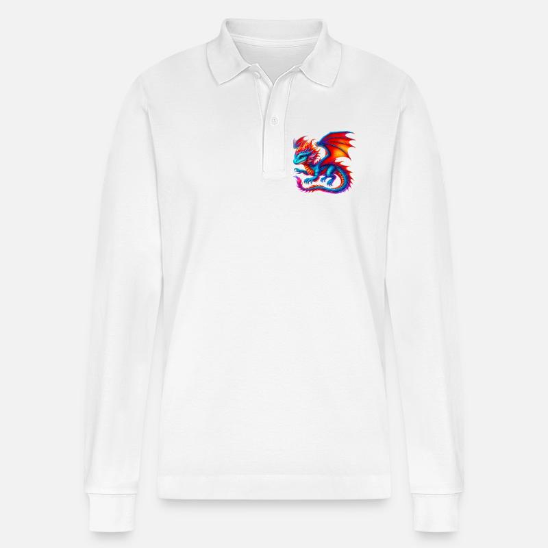 Dragon - Polo à manches longues bio PREPSTER Stanley/Stella Unisexe - blanc