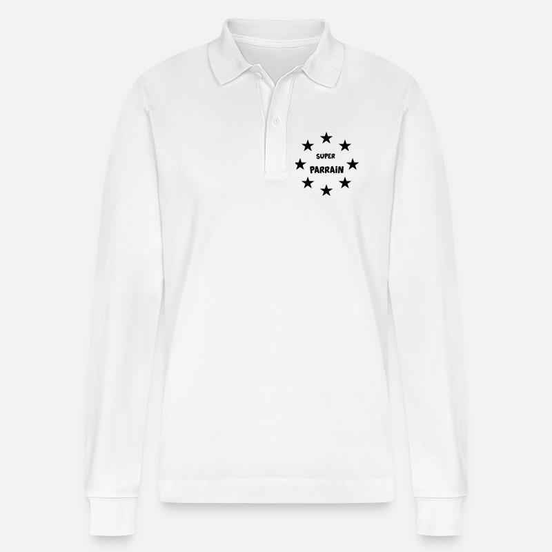SUPER SPONSOR - Stanley/Stella Unisex Bio-Langarm-Poloshirt Prepster - Weiß
