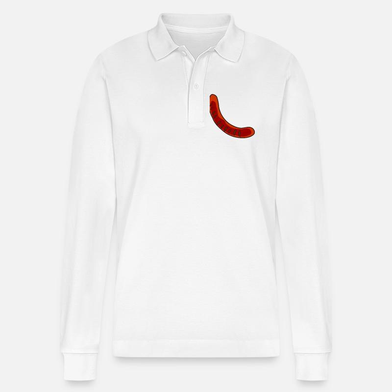 Wurst oder Bratwurst - Stanley/Stella Unisex Bio-Langarm-Poloshirt Prepster - Weiß