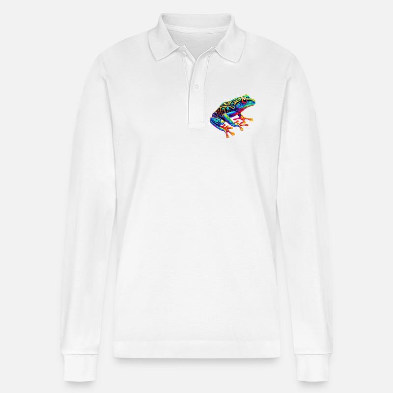 Frosch - Stanley/Stella Unisex Bio-Langarm-Poloshirt Prepster - Weiß