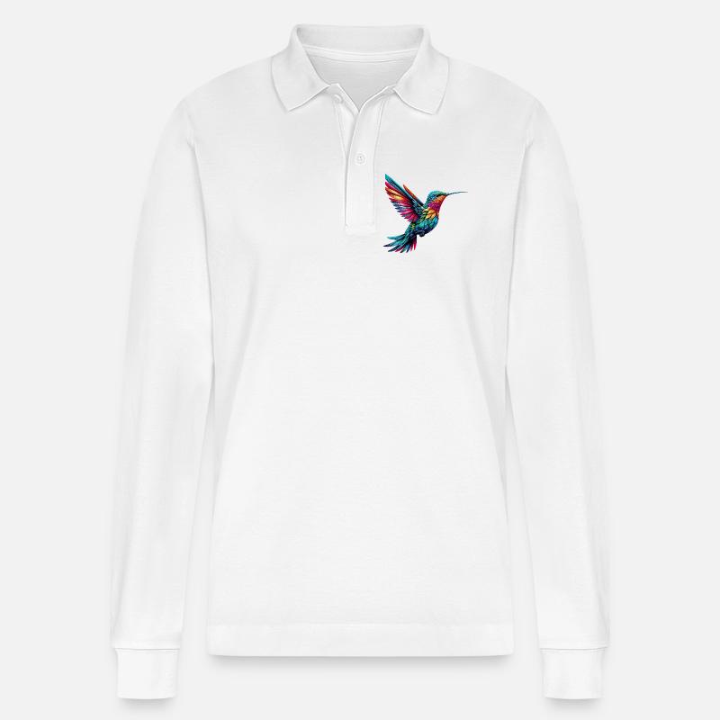 Kolibri - Stanley/Stella Unisex Bio-Langarm-Poloshirt Prepster - Weiß
