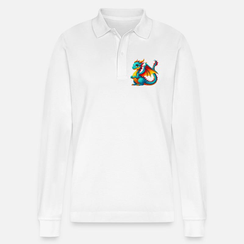 Dragon - Polo à manches longues bio PREPSTER Stanley/Stella Unisexe - blanc