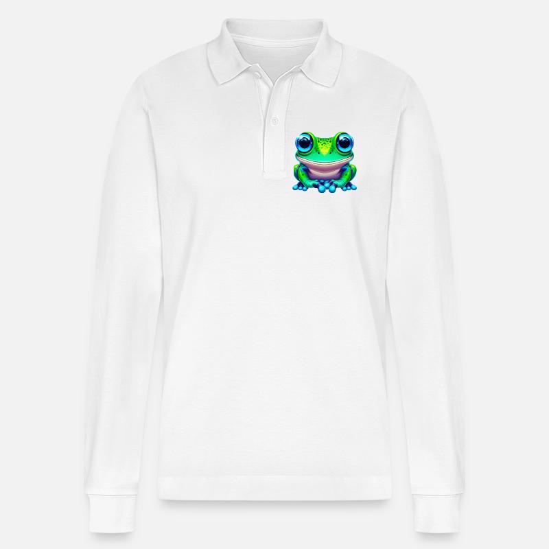 Frosch - Stanley/Stella Unisex Bio-Langarm-Poloshirt Prepster - Weiß