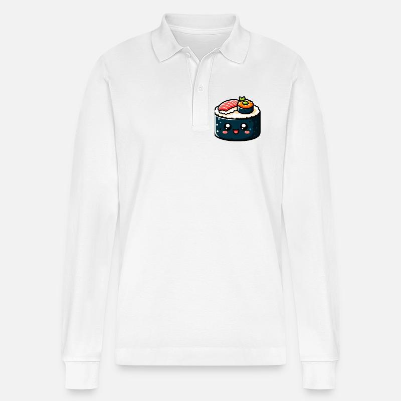 Sushi - Stanley/Stella Unisex Bio-Langarm-Poloshirt Prepster - Weiß