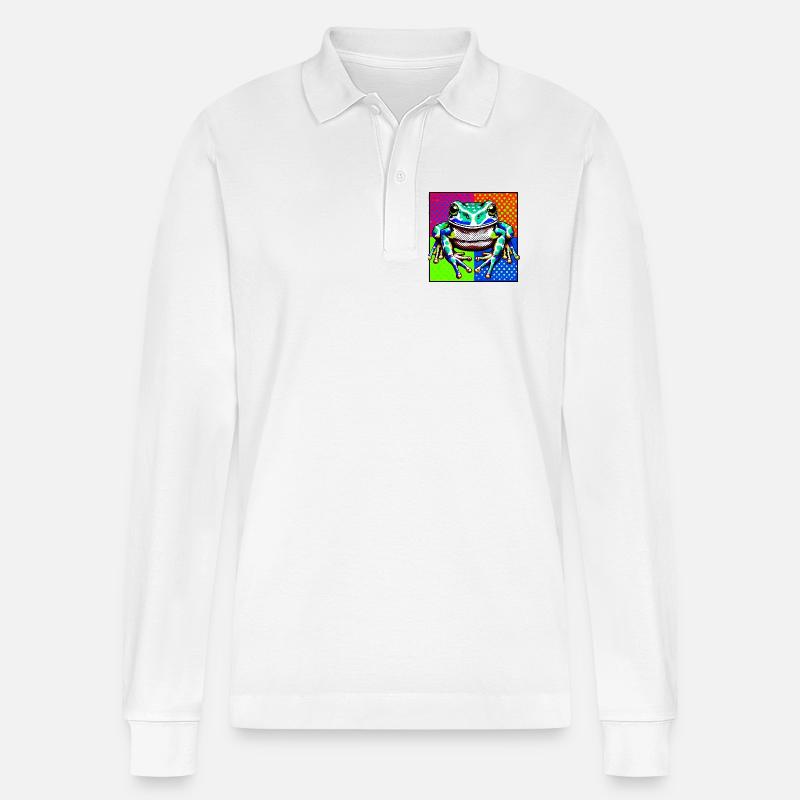 Frosch - Stanley/Stella Unisex Bio-Langarm-Poloshirt Prepster - Weiß