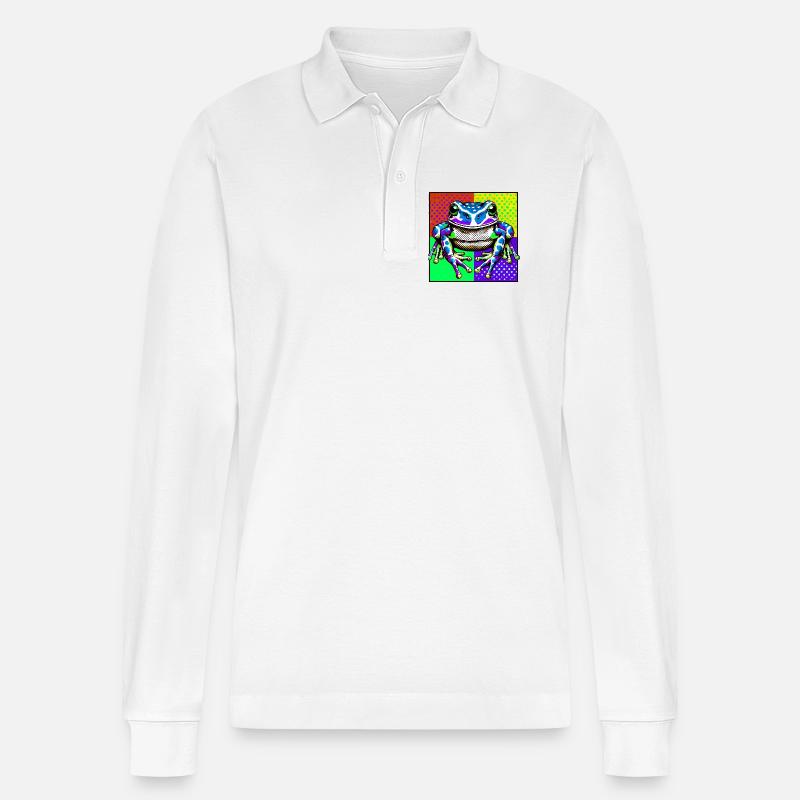 Grenouille - Polo à manches longues bio PREPSTER Stanley/Stella Unisexe - blanc