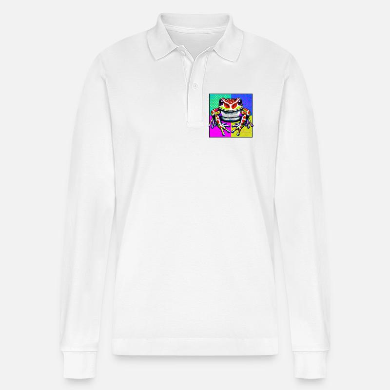 Frosch - Stanley/Stella Unisex Bio-Langarm-Poloshirt Prepster - Weiß