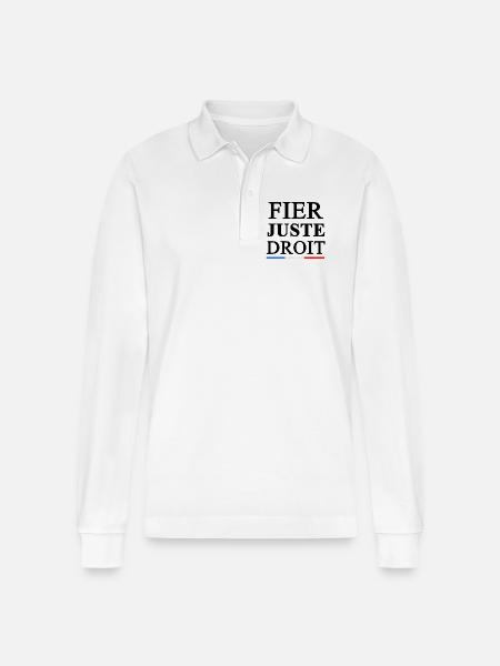 FIER_JUSTE_DROIT - Stanley/Stella Unisex Bio-Langarm-Poloshirt Prepster - Weiß
